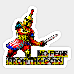 No Fear From the Gods 8 Bit Art Sticker